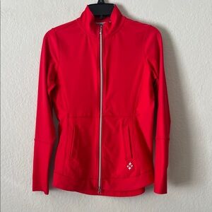 Like New! JOFIT Women's Red Full Zip Up Long Sleeve Jacket in Size XS